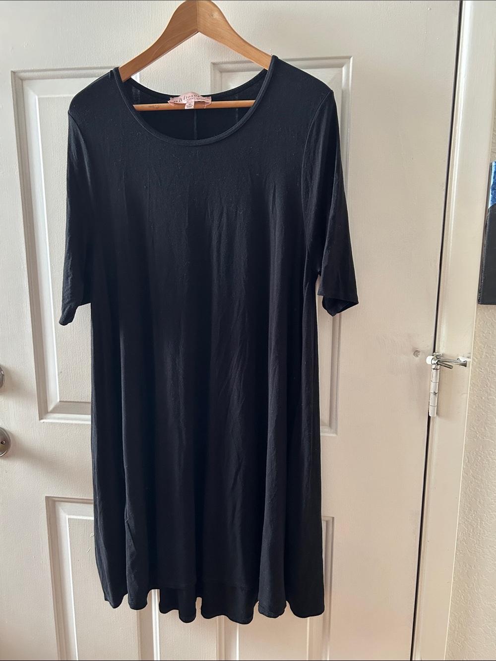 Philosophy Black Short-Sleeve Swing Dress